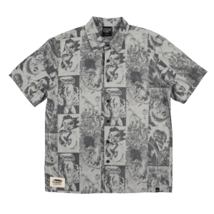 Ghost Rider All Over Comic Print Button-Down Shirt