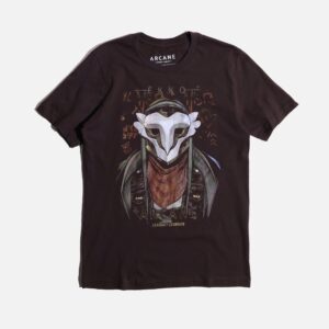 League Of Legends Masked Ekko Bust Brown Tee