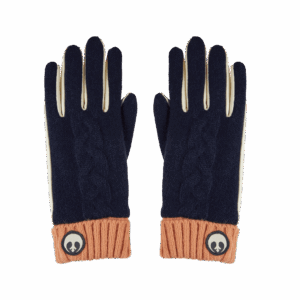 Leia Faux Leather & Knit Gloves