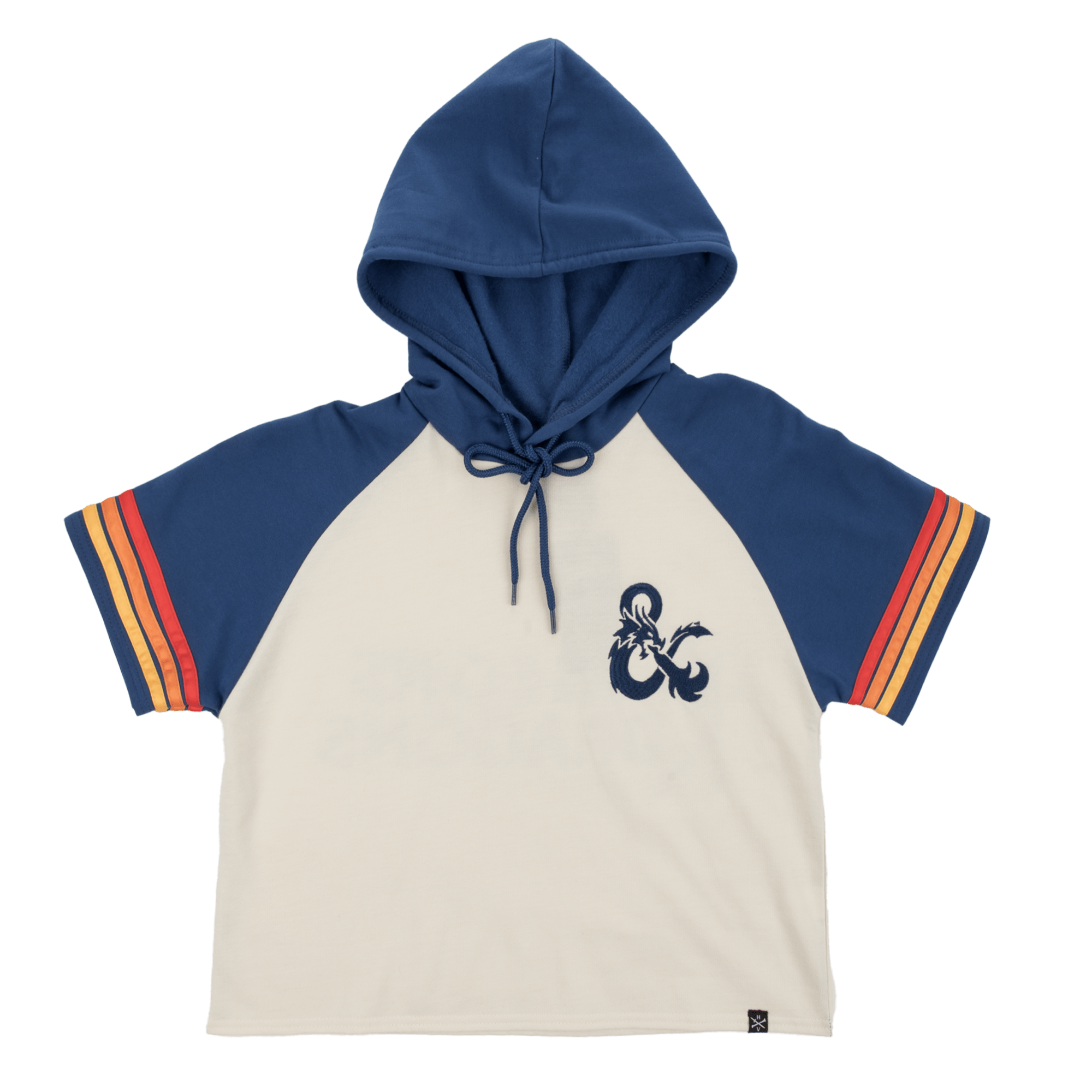 Vintage Cropped Short Sleeve Hoodie