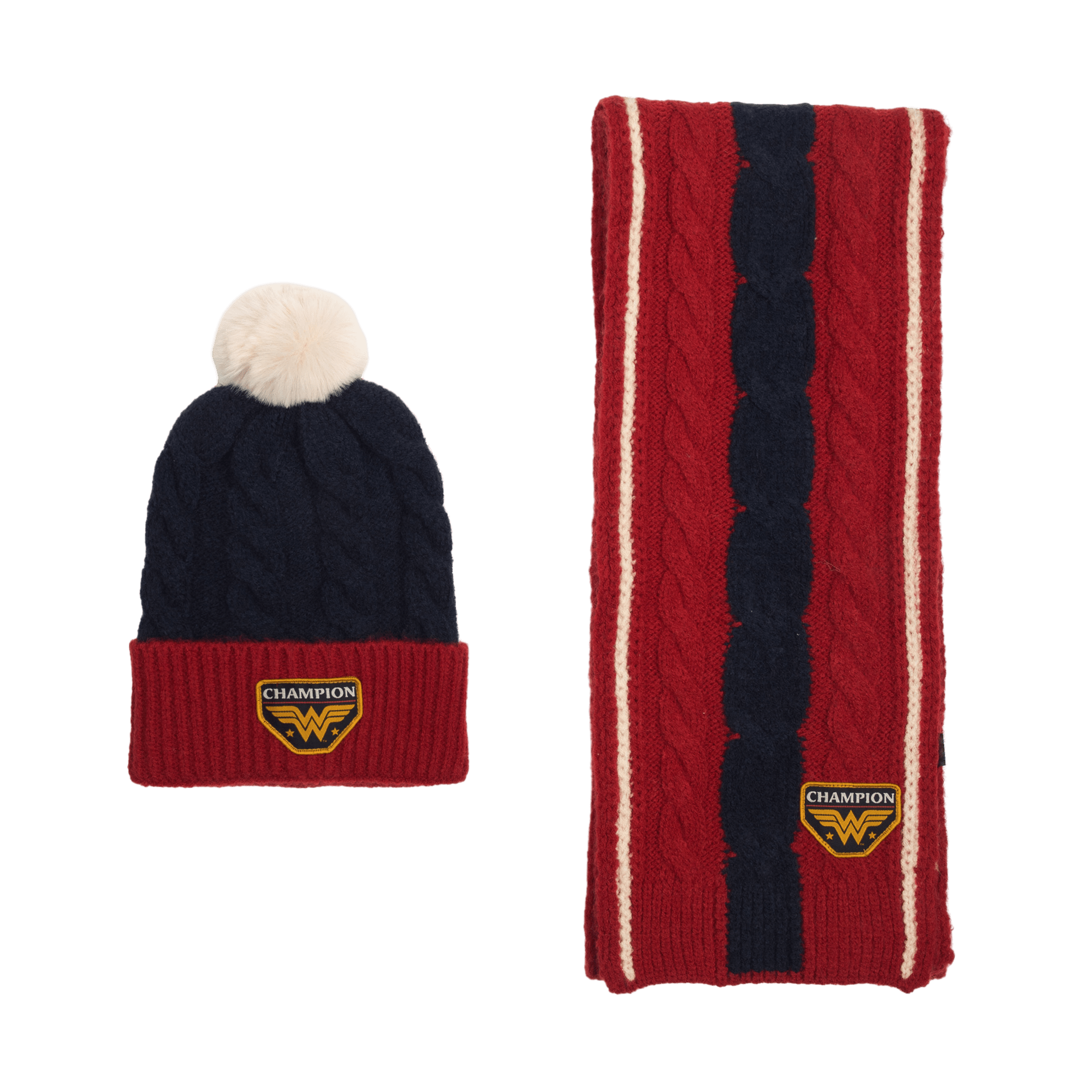 Wonder Woman Knit Scarf & Beanie Set