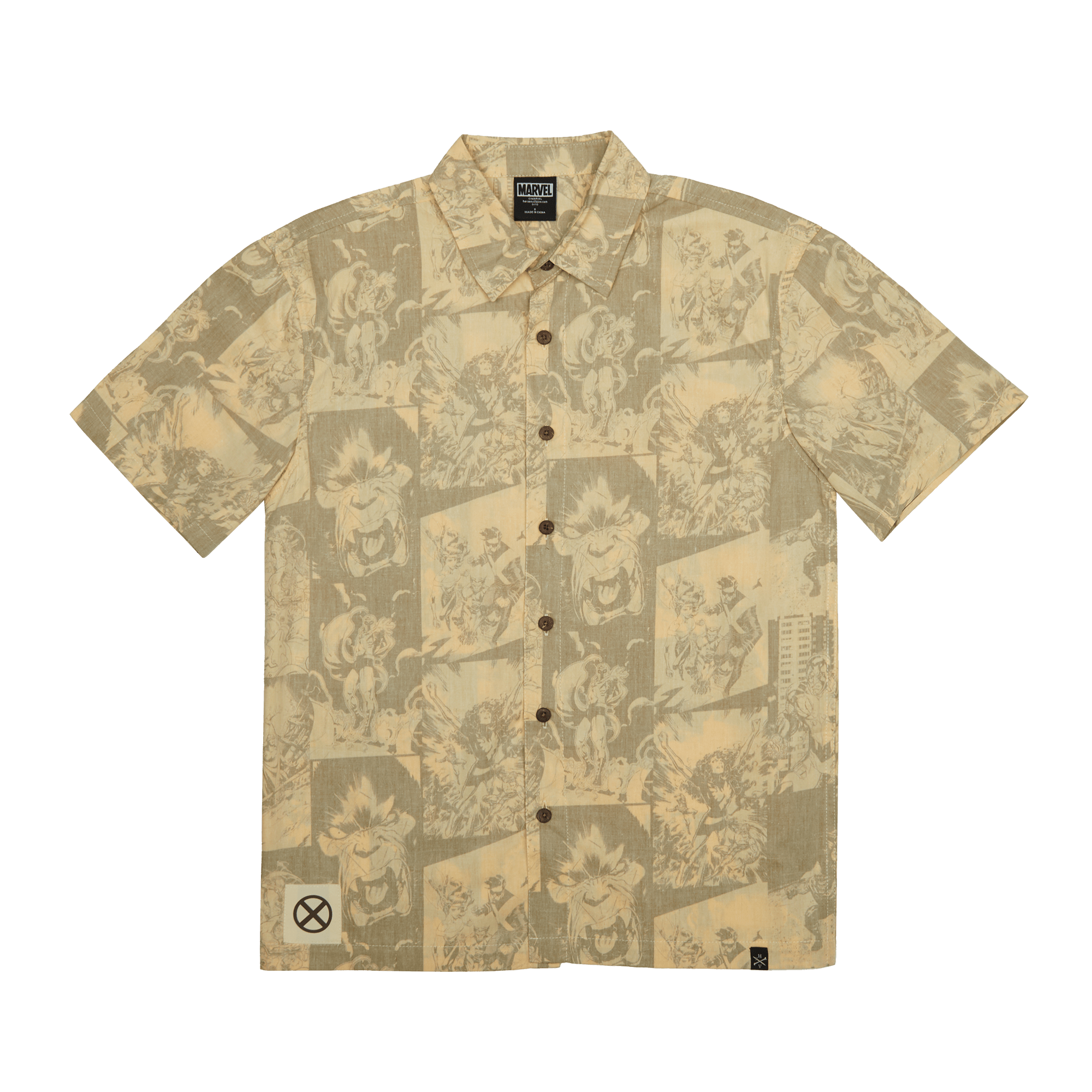 X-Men All Over Film Print Button-Down Shirt