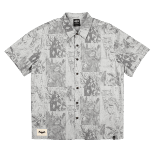 Batman Woven All Over Comic Print Button-Down Shirt