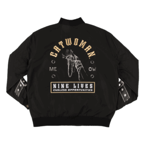 Catwoman Nine Lives Black Bomber Jacket